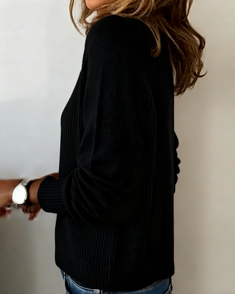 Trui Stijlvolle Knoop Raglanmouw