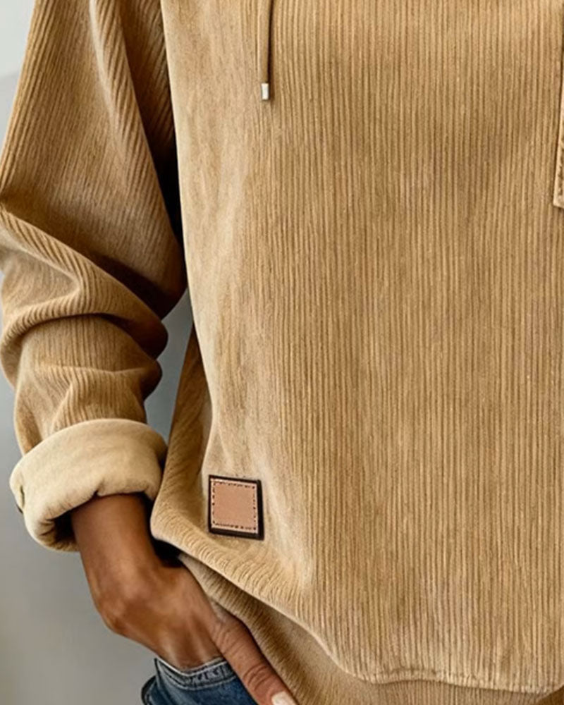 Effen Hoodie Met Zakdesign