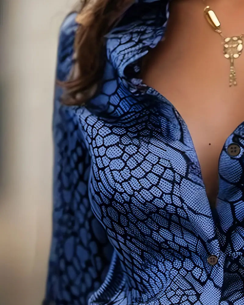 Skjorte Fashionabel Dyretryk