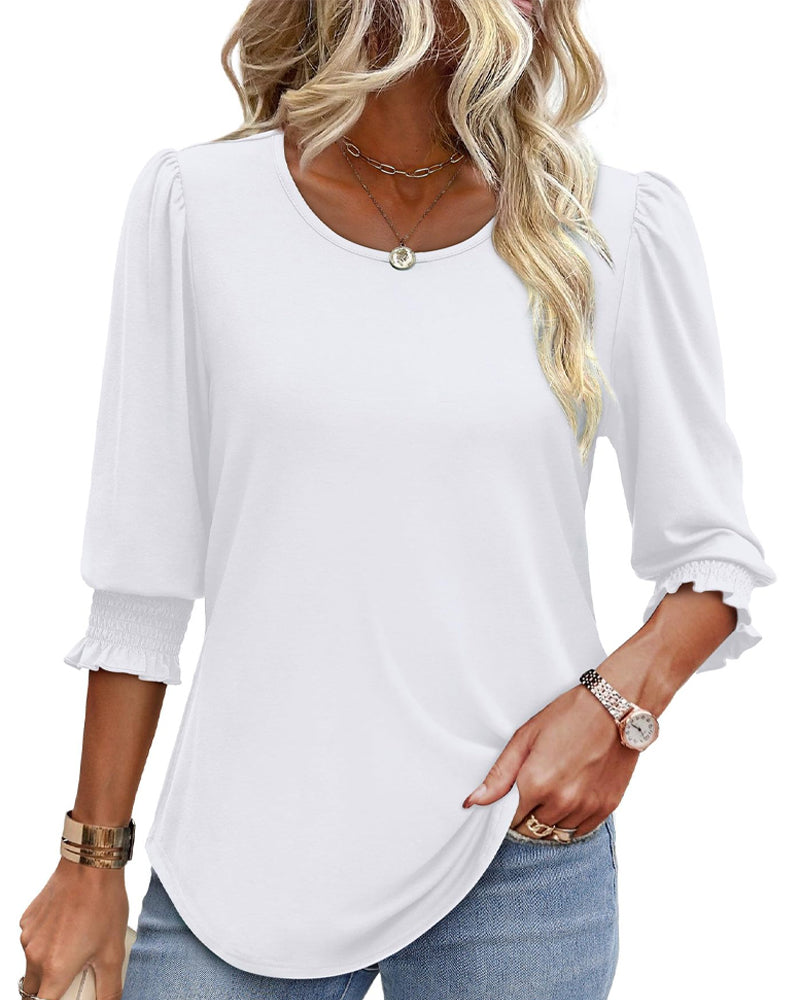 Blouse Pofmouw Bedrukt