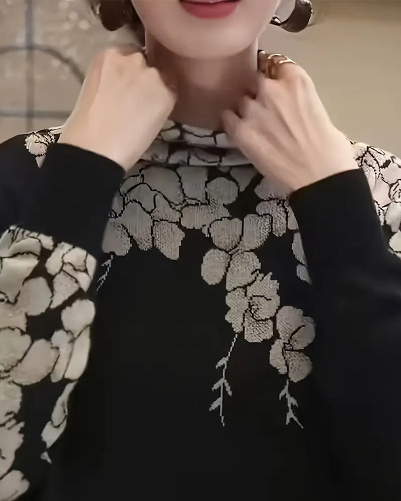 Trui Mode Coltrui Bloemenjacquard