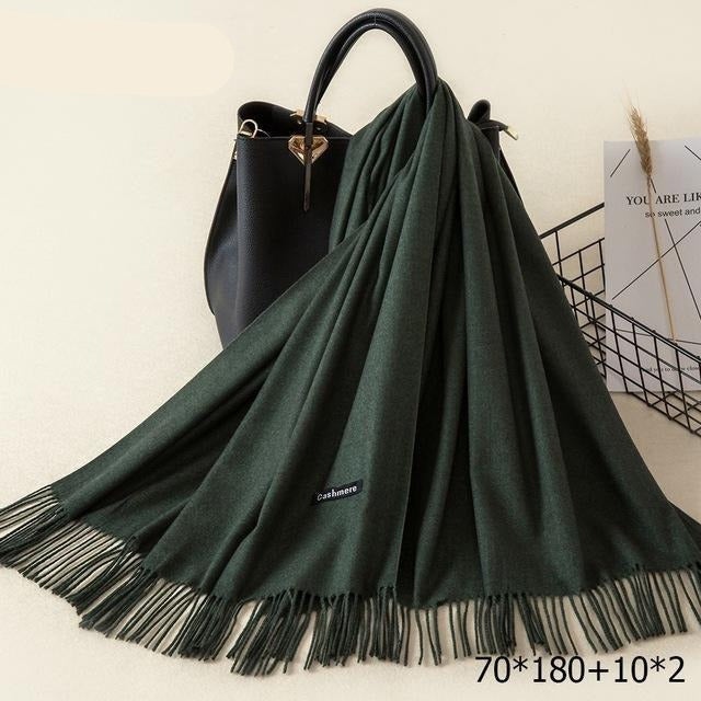 Kasjmieren winterash shawl - luxe dameswrap
