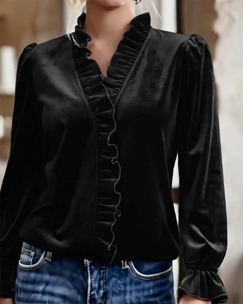 Top Gerimpeld Fluweel Elegant