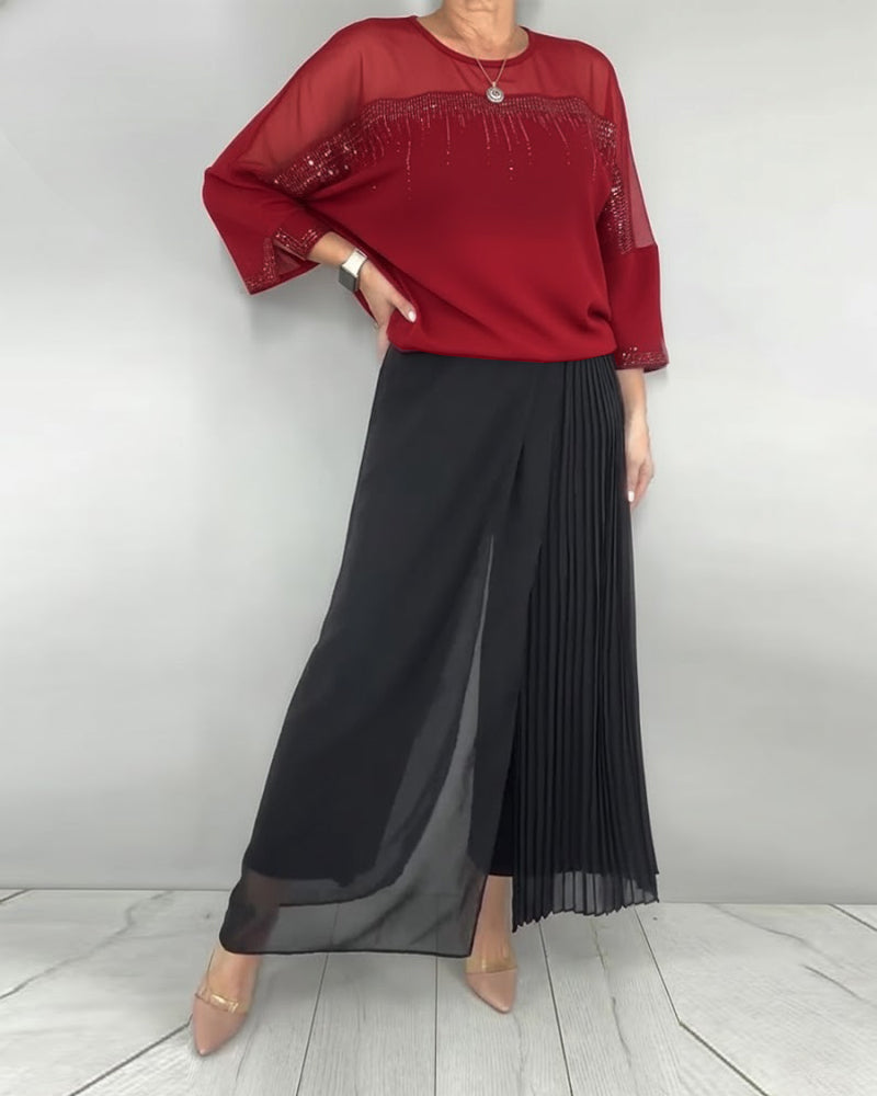 Blouse Gaas Gespleten Loose