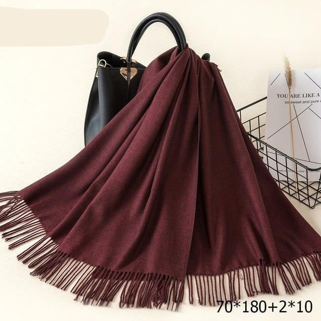 Kasjmieren winterash shawl - luxe dameswrap