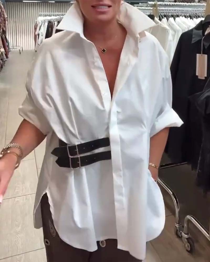 Shirt Riem Gesp Design Rever