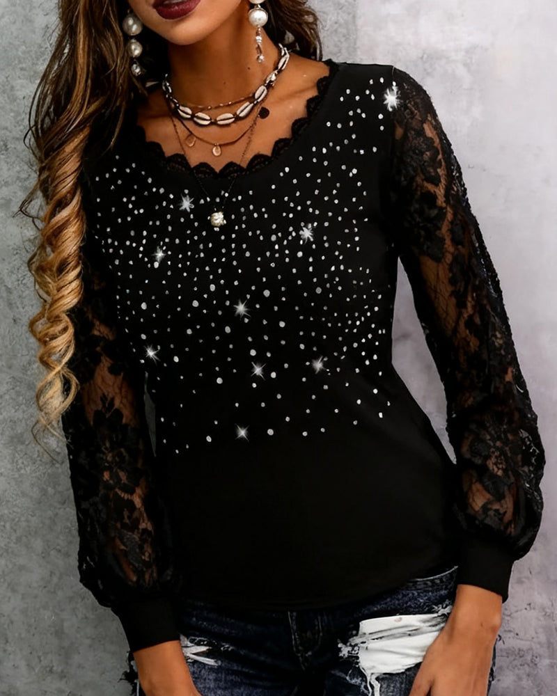 Modieuze Blouse Met Patchworkprint