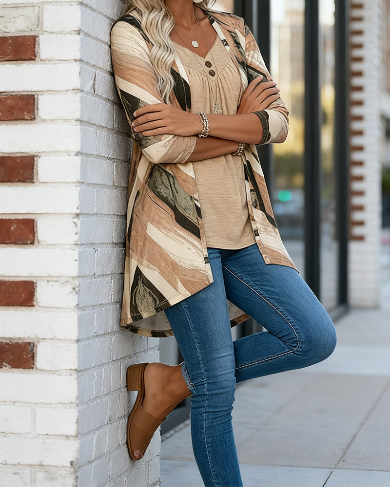 Tweedelig Top Met Patchworkprint