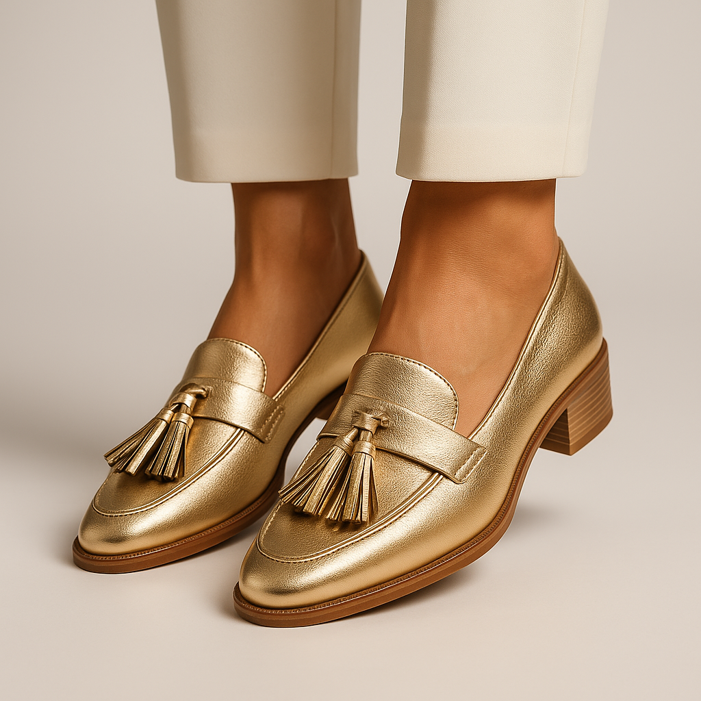 Celeste | Gouden Loafers