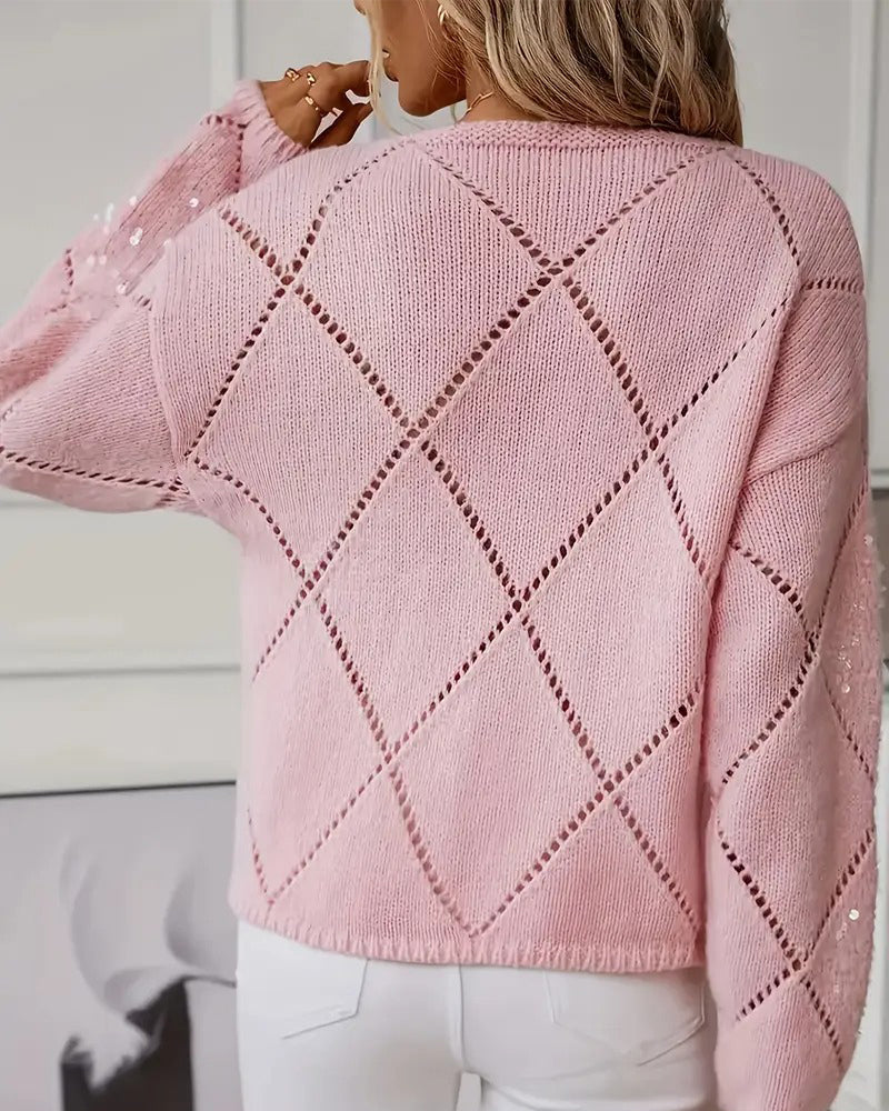 Trui Elegant Uitgewerkt Sequin