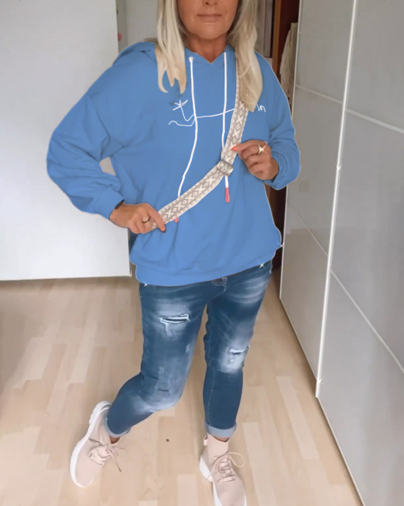 Losse hoodies met ankerprint