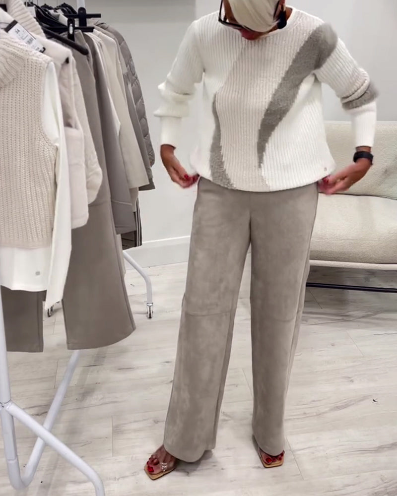 Trui Crew Neck Comfortabel Casual