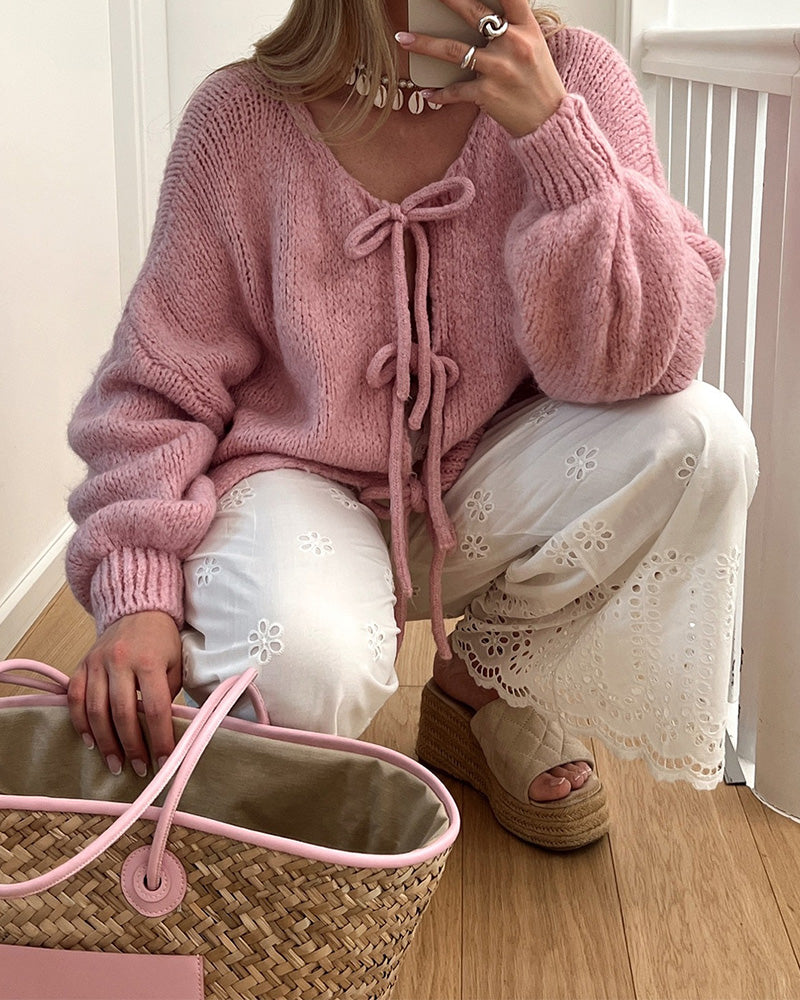 Luie stijl effenkleurige vetervest