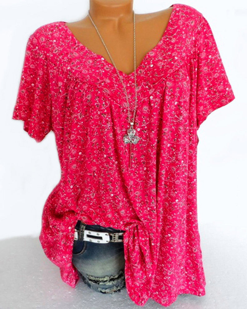 Dames bloemen tuniek top - lichtgewicht casual blouse voor iedere dag