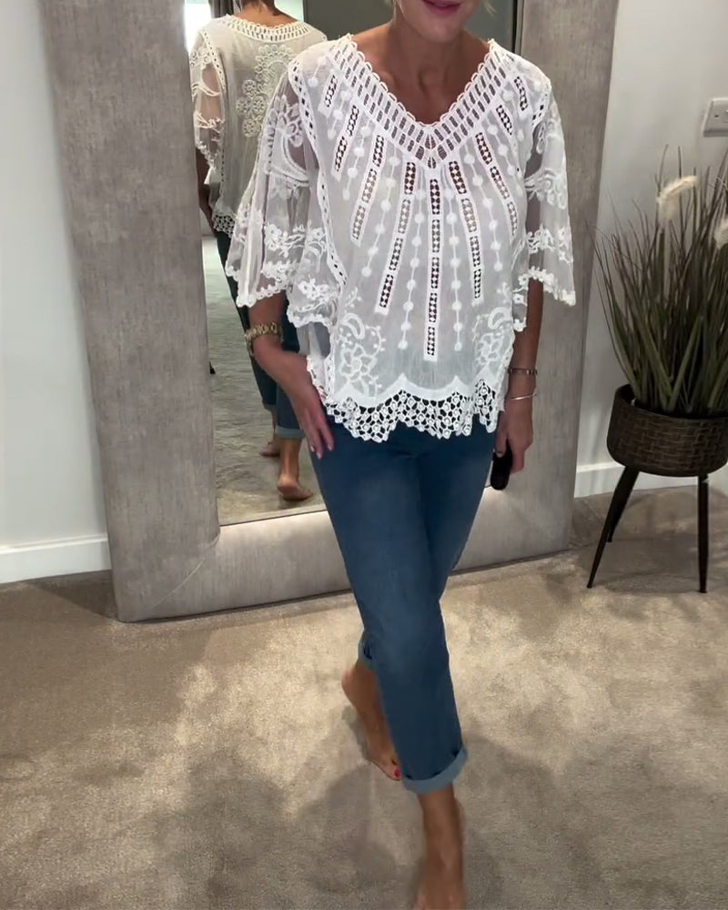 Blouse V-Hals Stijlvol