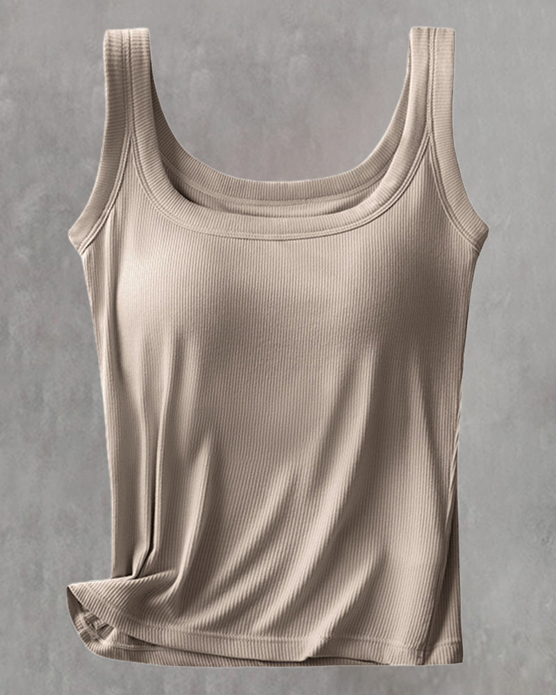 Effen Top Met Ingebouwde Bh