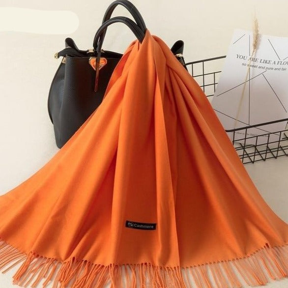 Kasjmieren winterash shawl - luxe dameswrap