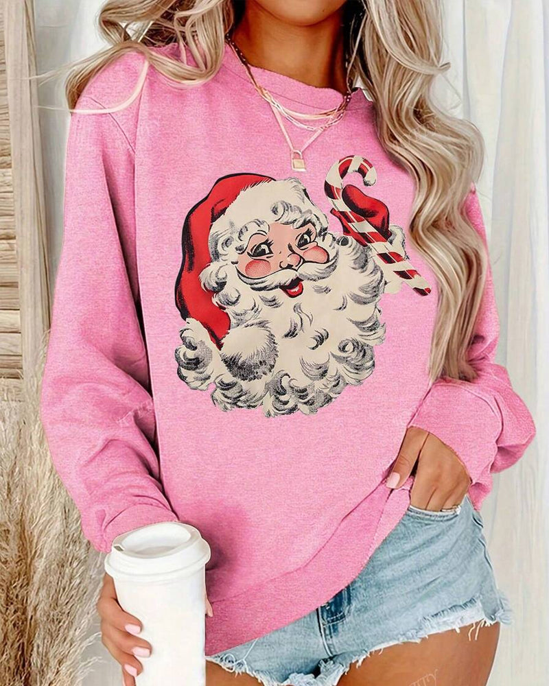 Loszittende Kerstprint Sweatshirt