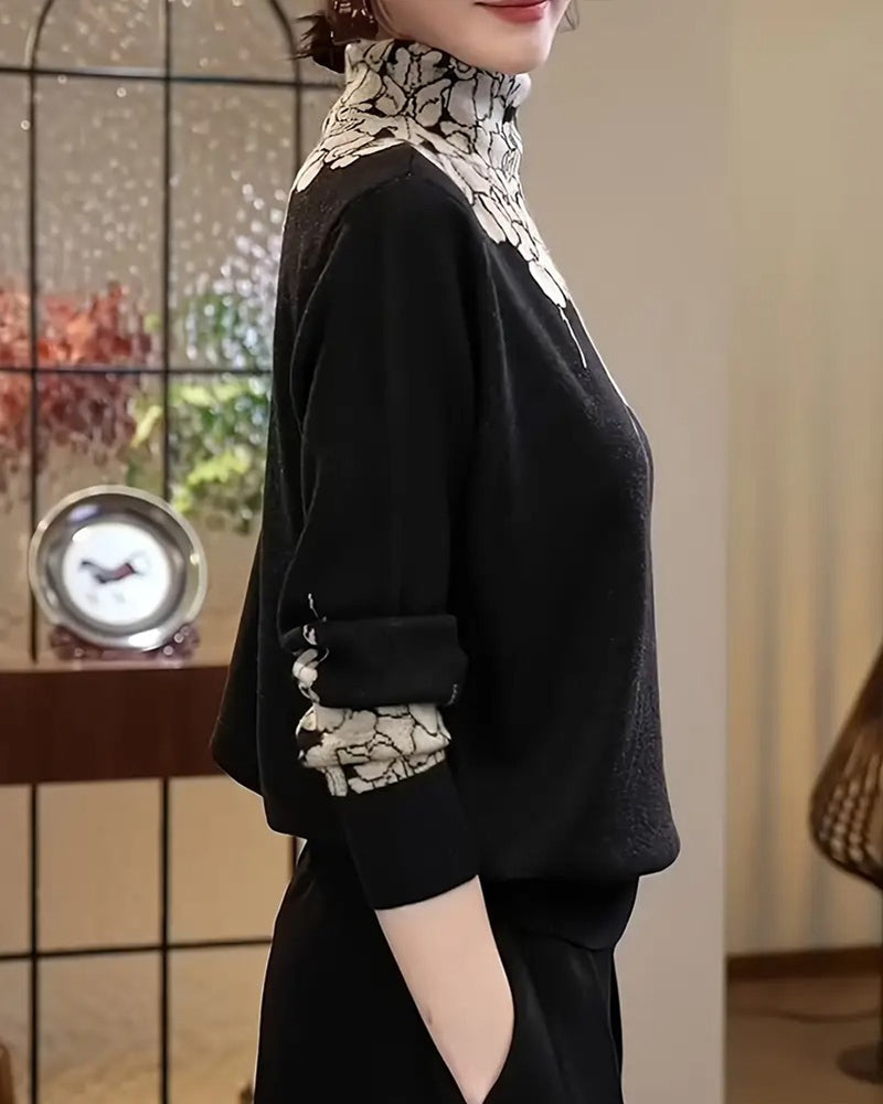 Trui Mode Coltrui Bloemenjacquard