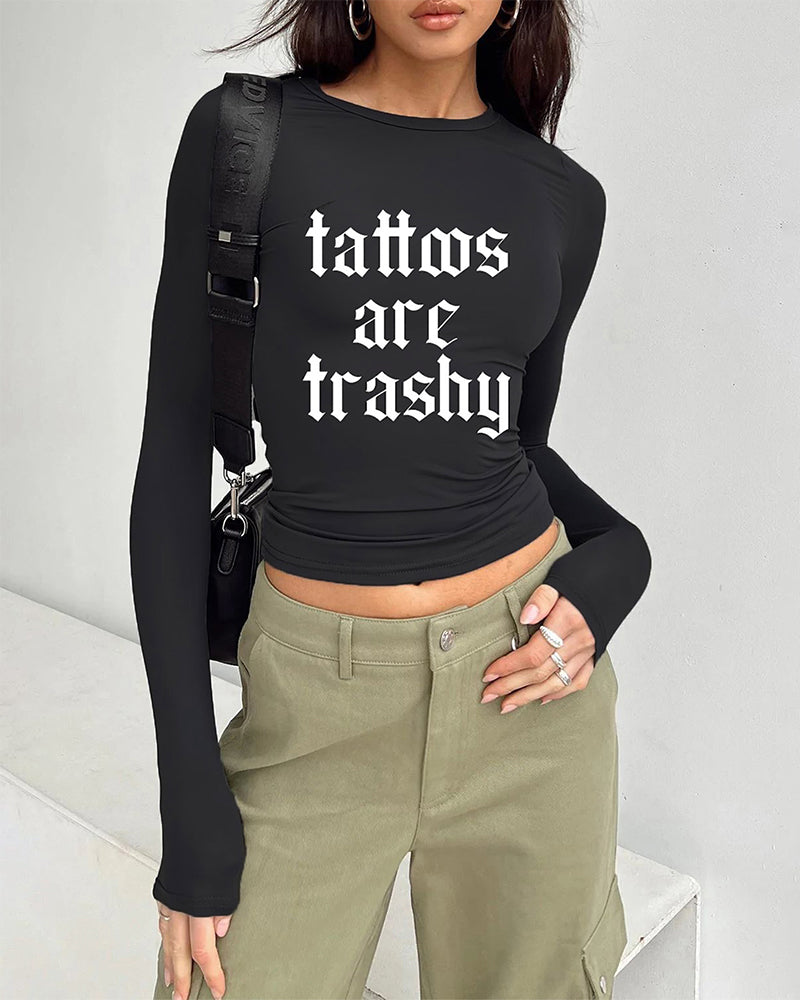 T-Shirt Strakke Lange Mouwen