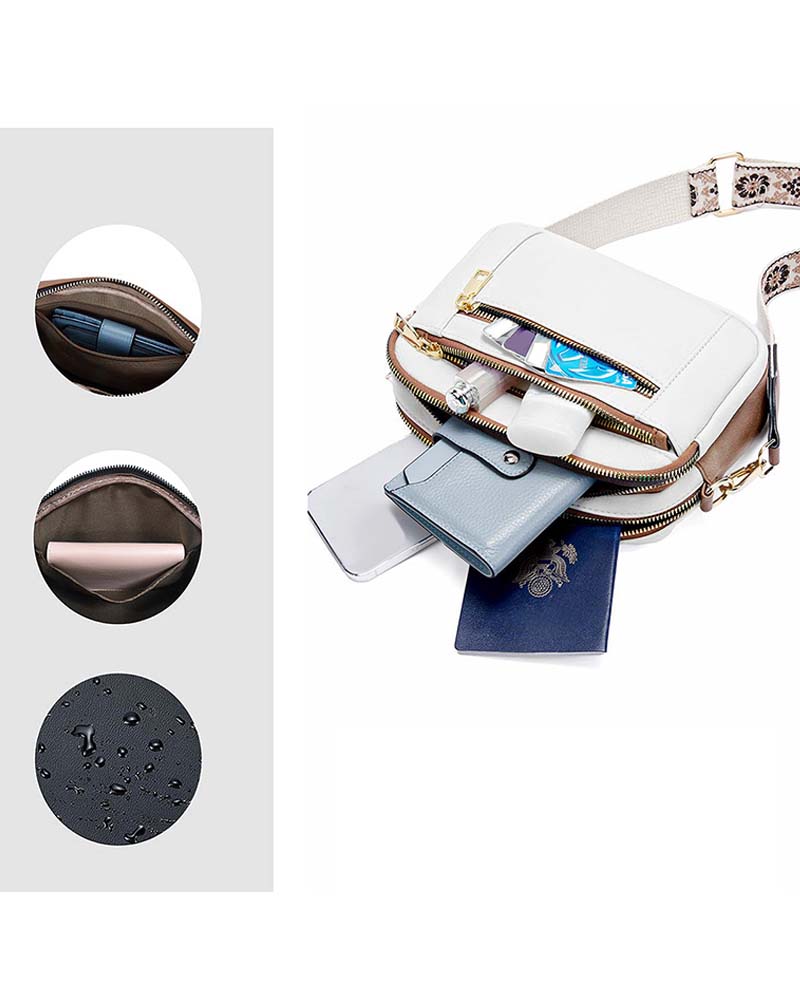 Multifunctionele schoudertas met rits