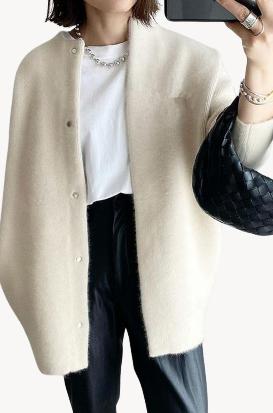 Cilla | Lange cardigan van zachte wol