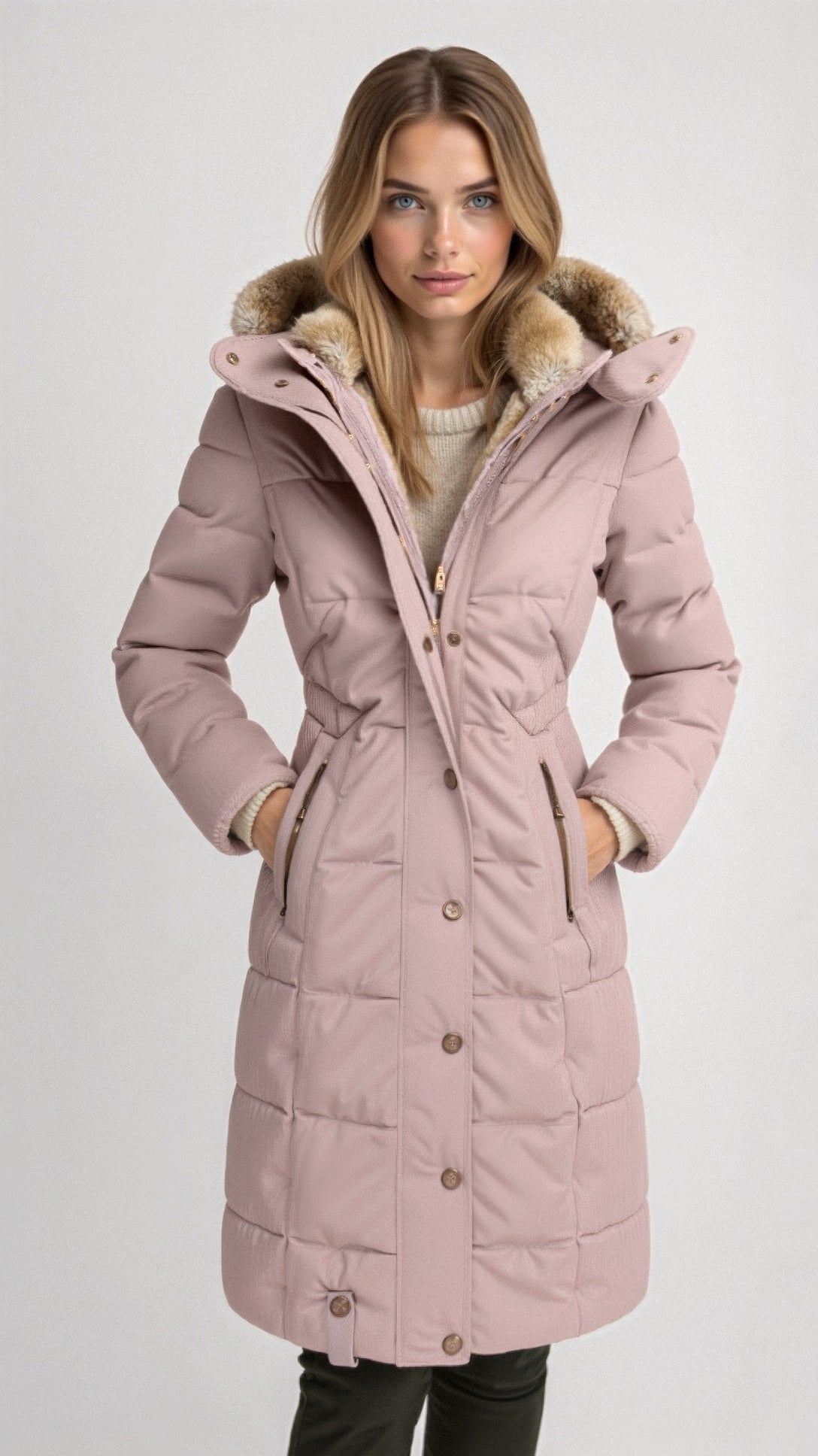 Pufferjas met capuchon - geïsoleerde dames winterjacket