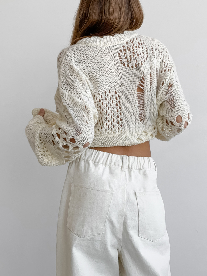 Dames hoge taille wijde pijpen broek - gezellige katoenmix wit casual chic