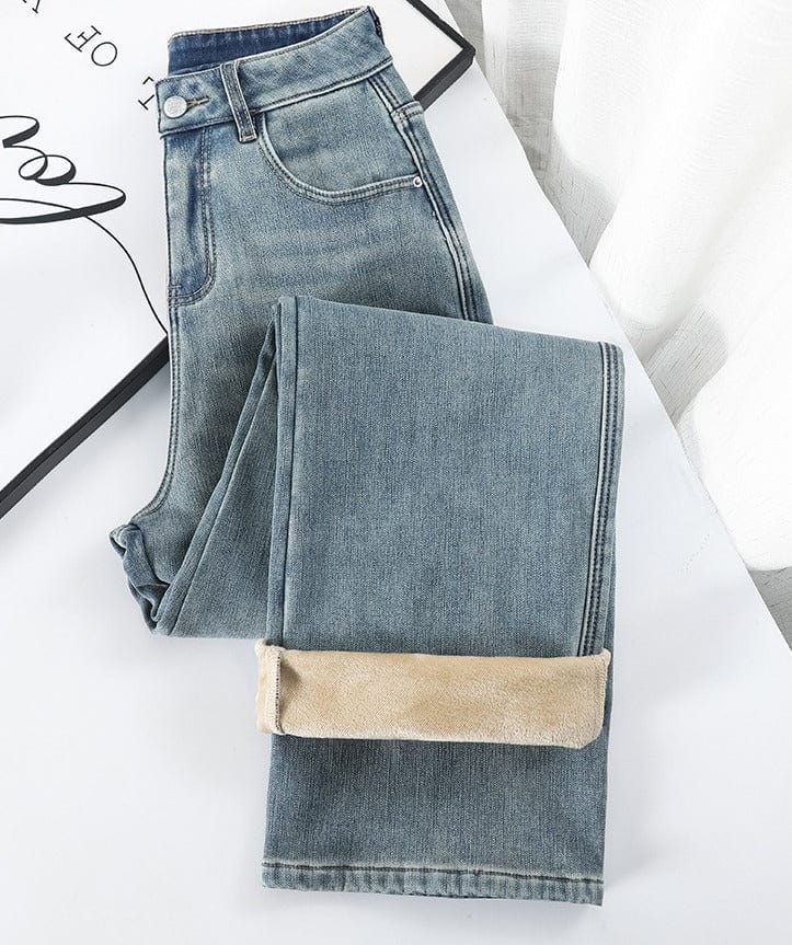Dames relaxed wide leg jeans - stijlvolle vintage denim lichte blauw casual wear - hoge taille everyday broeken