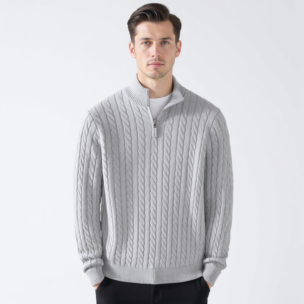 Monza Quarter Zip-Up Sweater