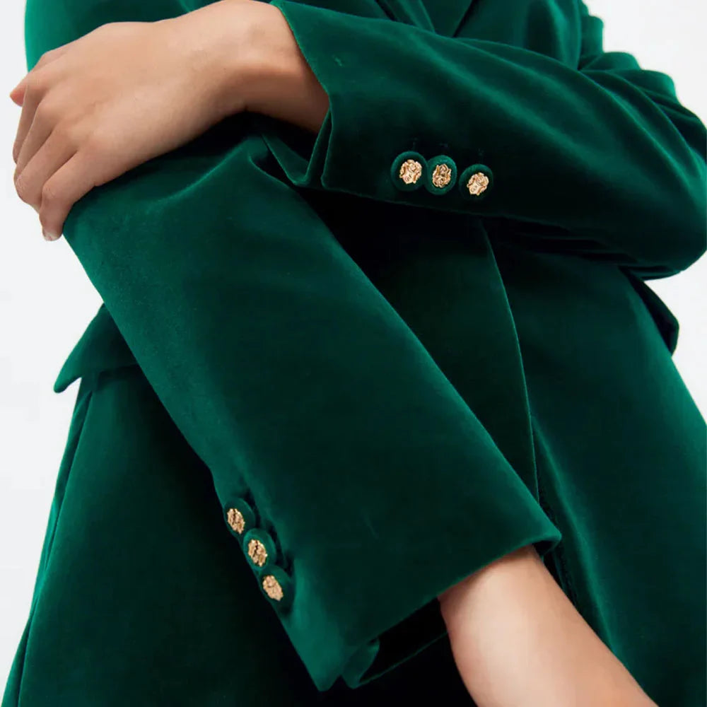 Fluwelen blazer met luxe uitstraling