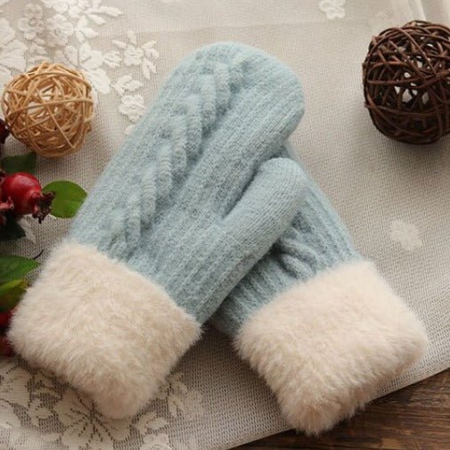 Wollen wanten - gebreide winterhandschoenen voor dames