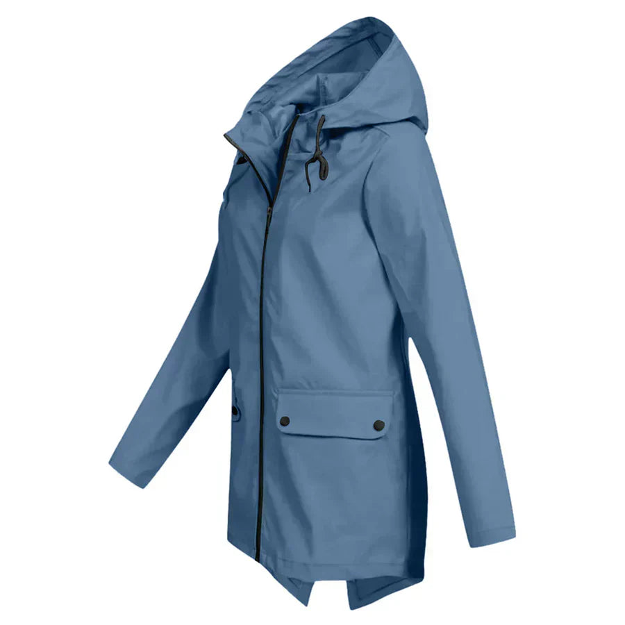 Waterdichte trenchcoat - stijlvolle dames waterdichte jas met rits