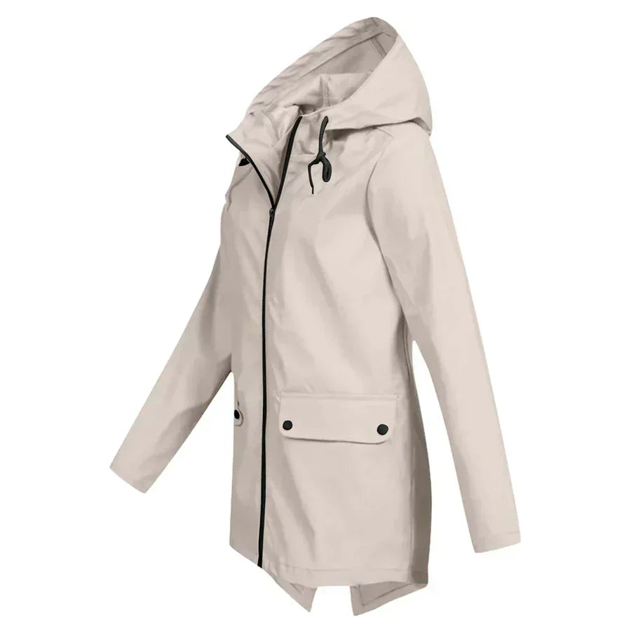 Waterdichte trenchcoat - stijlvolle dames waterdichte jas met rits