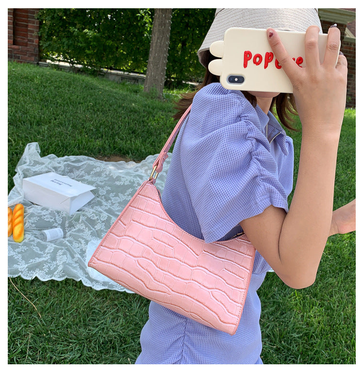 Crocodillenhuid handtas - elegante schoudertas voor dames