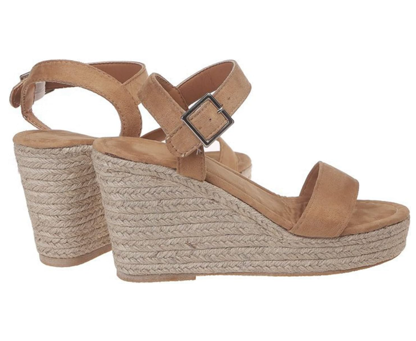 Beige sleehaksandalen met gesp