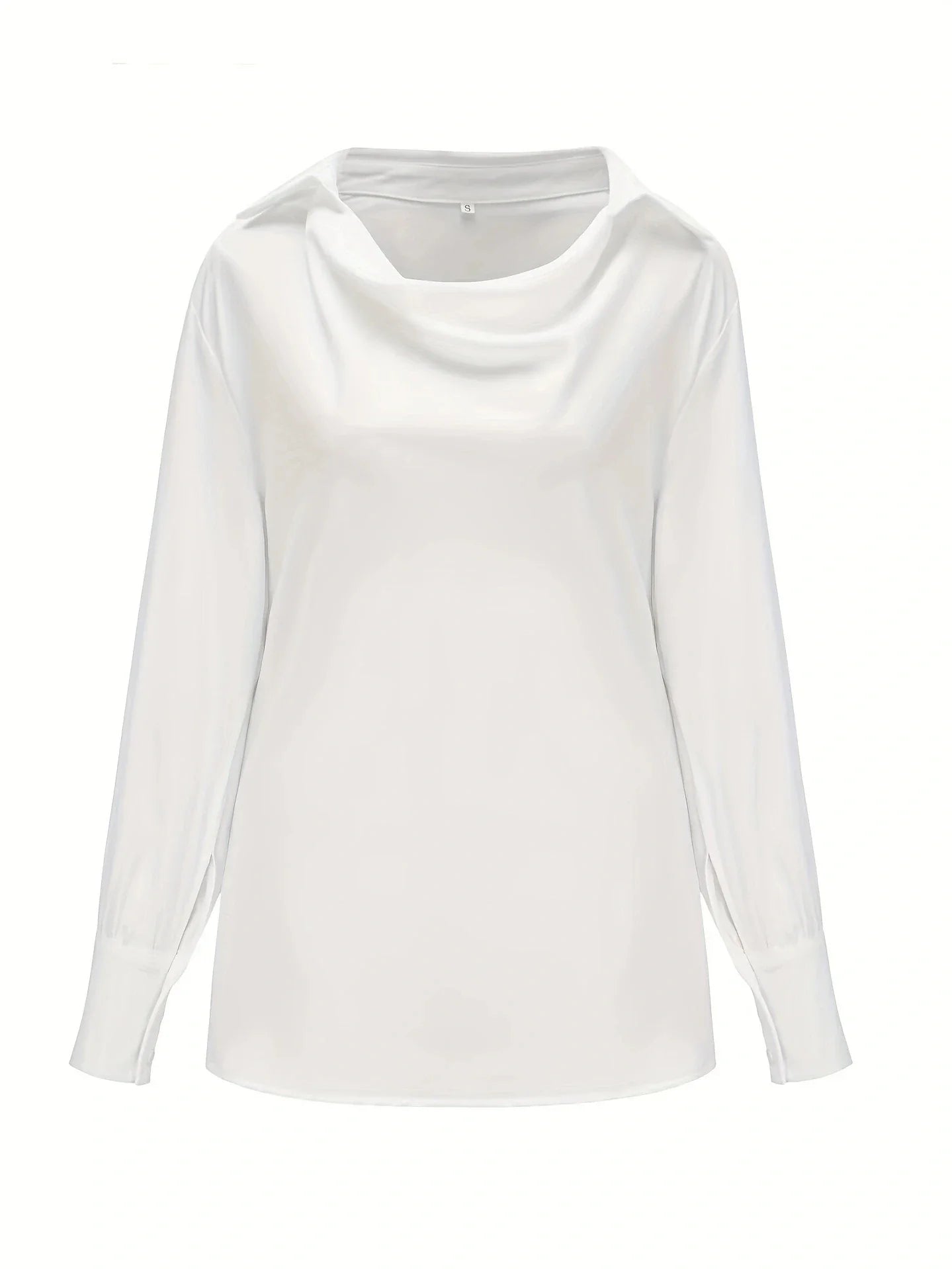 Elegante witte blouse met watervalhals
