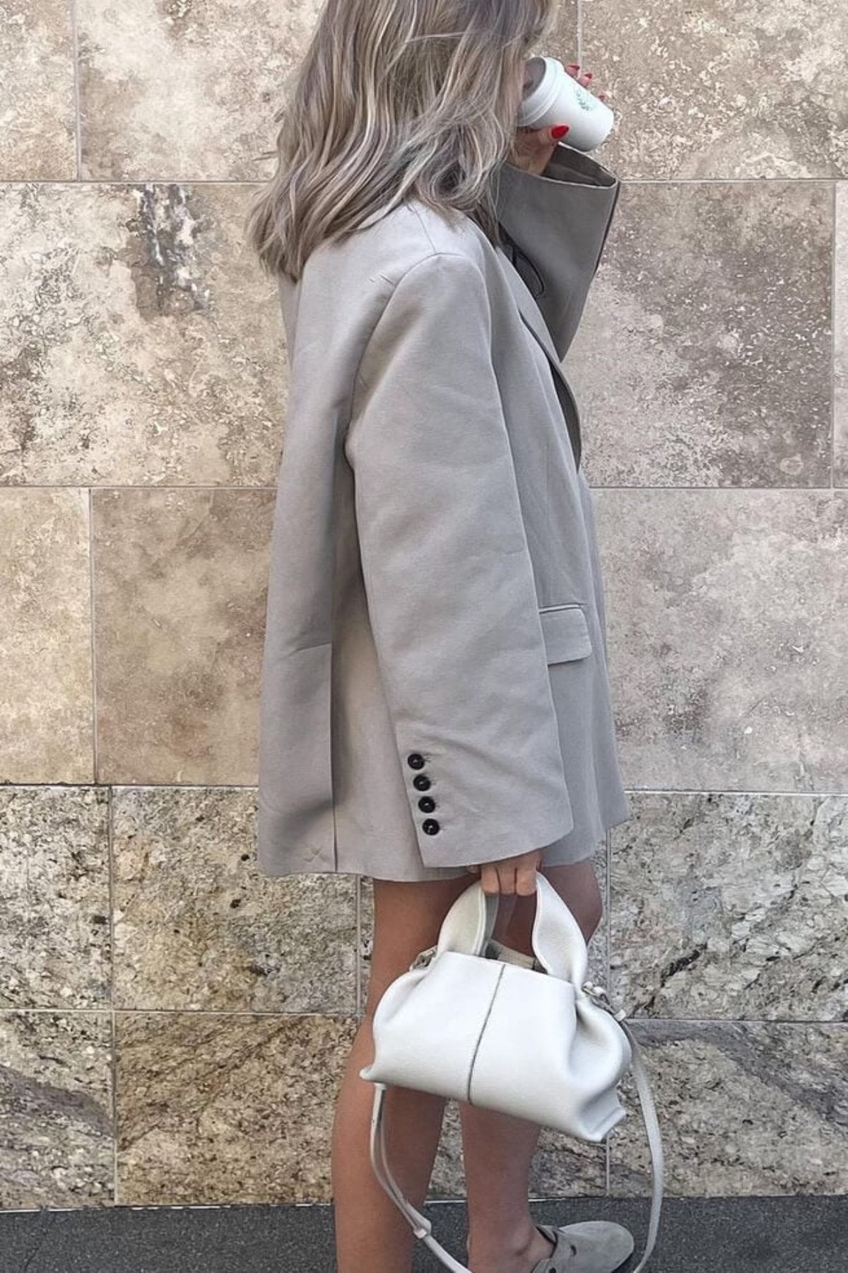 Minimalistische leren handtas dames - veelzijdige dagelijkse handtas