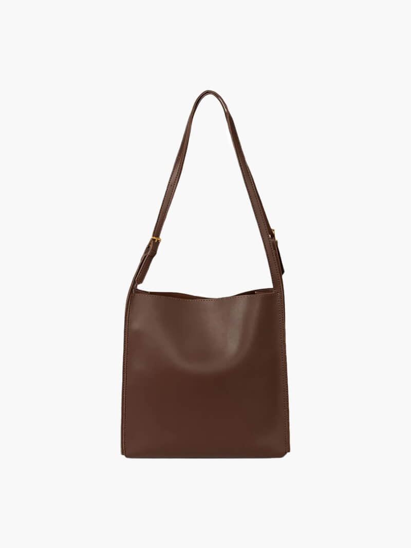Leren schoudertas dames - casual dagelijkse tas