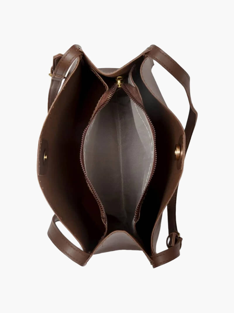 Leren schoudertas dames - casual dagelijkse tas