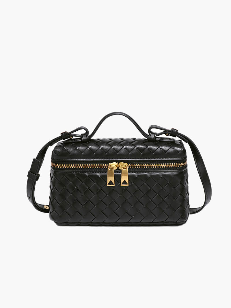 Gequilte leren crossbody tas dames - elegant met gouden details, veelzijdig