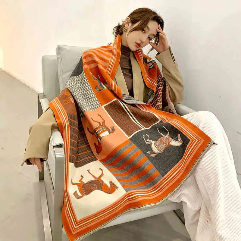 Luxe sjaal - elegante dames oversized wikkel