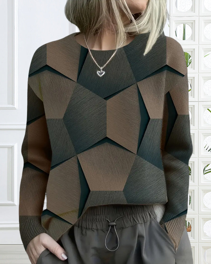 Trui Casual Ronde Hals