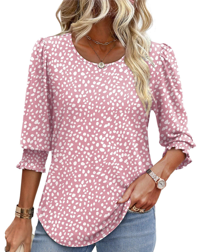 Blouse Pofmouw Bedrukt