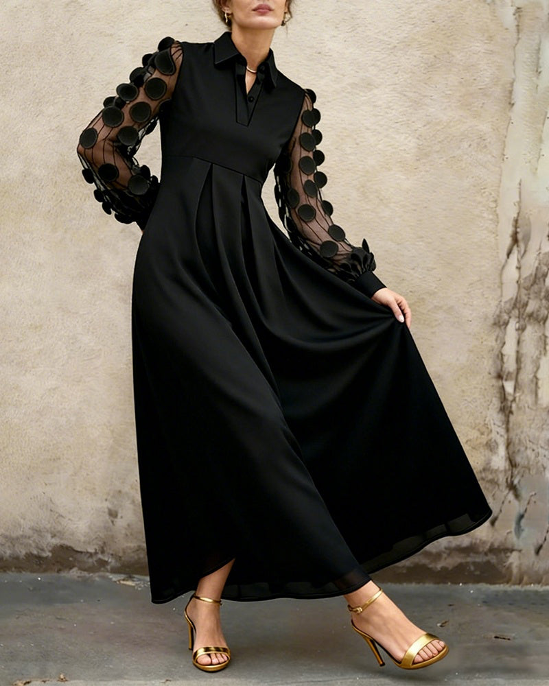 Elegante Modieuze Jurk Met V-Hals