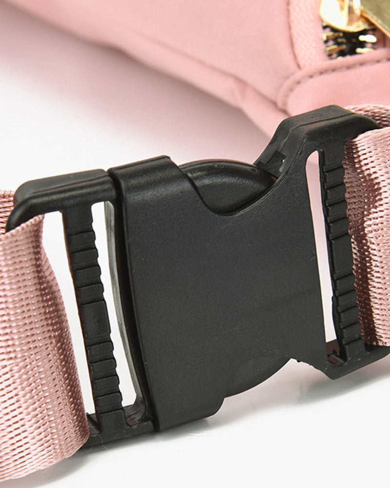 Eenvoudige effenkleurige schoudertas aan de voorkant