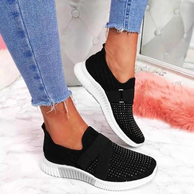 Dames slip-on sneakers - luchtige en lichtgewicht casual schoenen