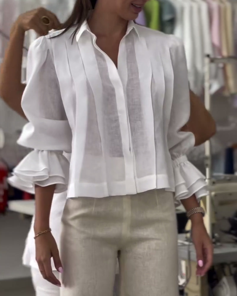 Shirt Puffmouw Ruffle