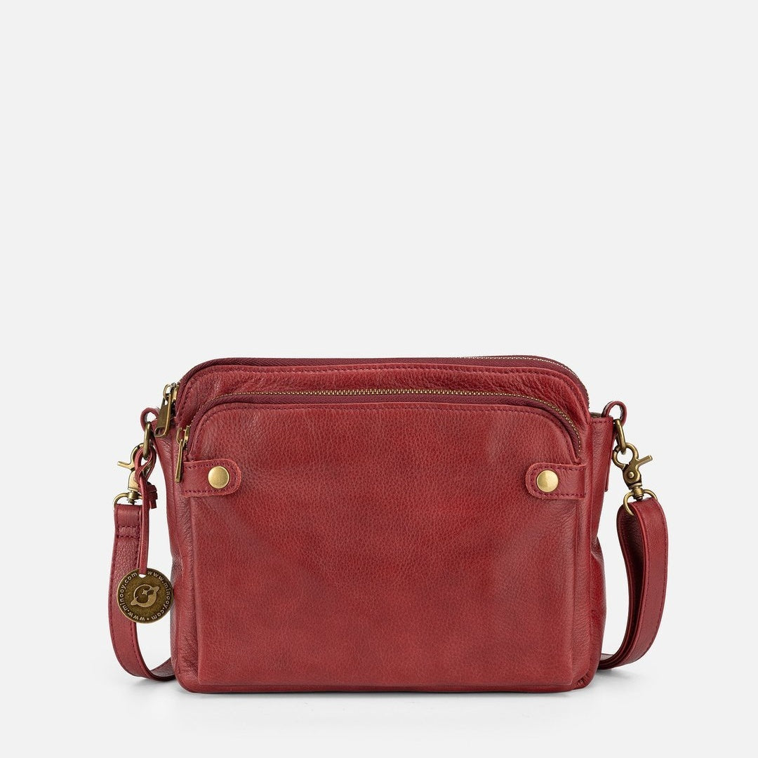 Leren schoudertas - stijlvolle messenger bag voor vrouwen
