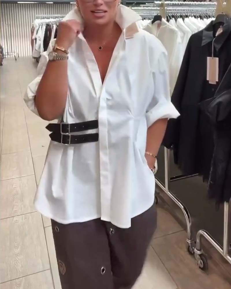 Shirt Riem Gesp Design Rever